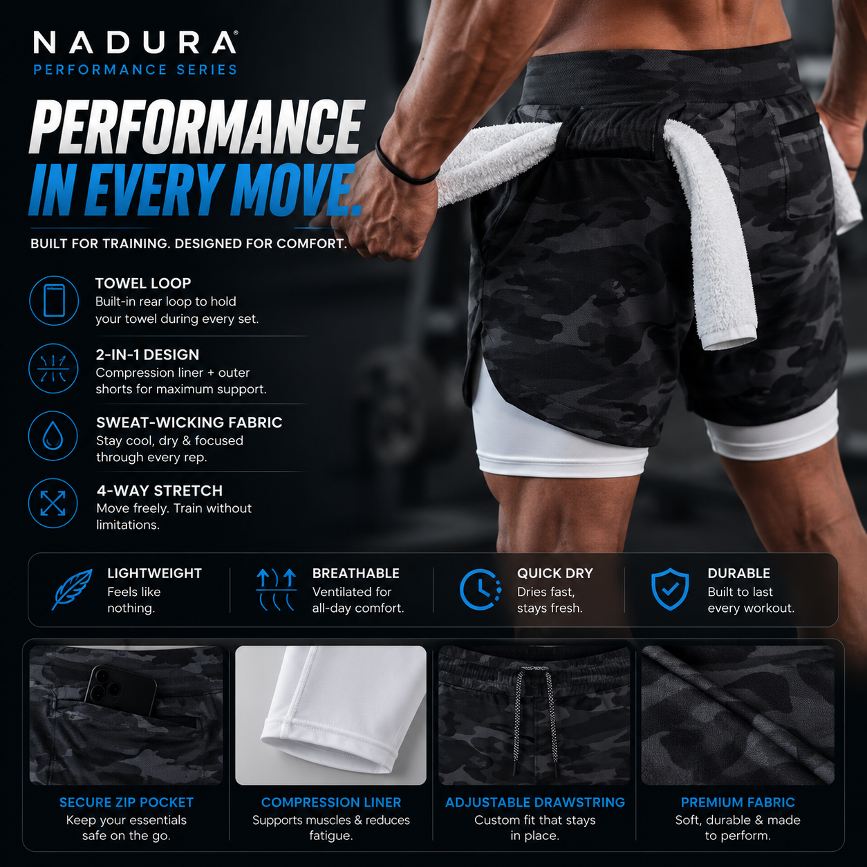 NADURA® V-Core Performance Shorts